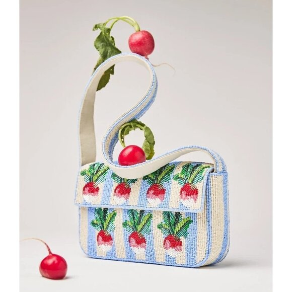 Anthropologie Handbags - Anthropologie The Fiona Beaded Bag: Veggie Edition - Raddish